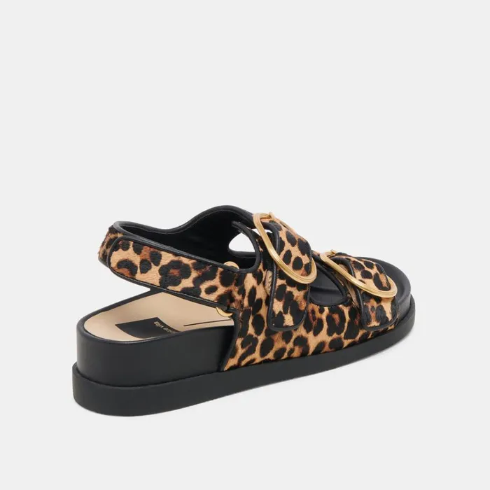 Sandals Women Dolce Vita Starla Sandals Leopard Black Calf Hair
