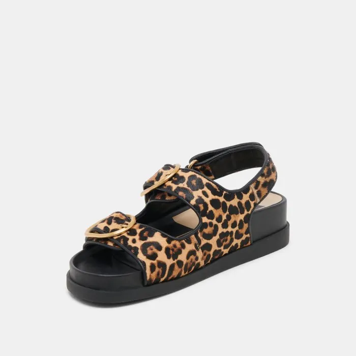 Sandals Women Dolce Vita Starla Sandals Leopard Black Calf Hair