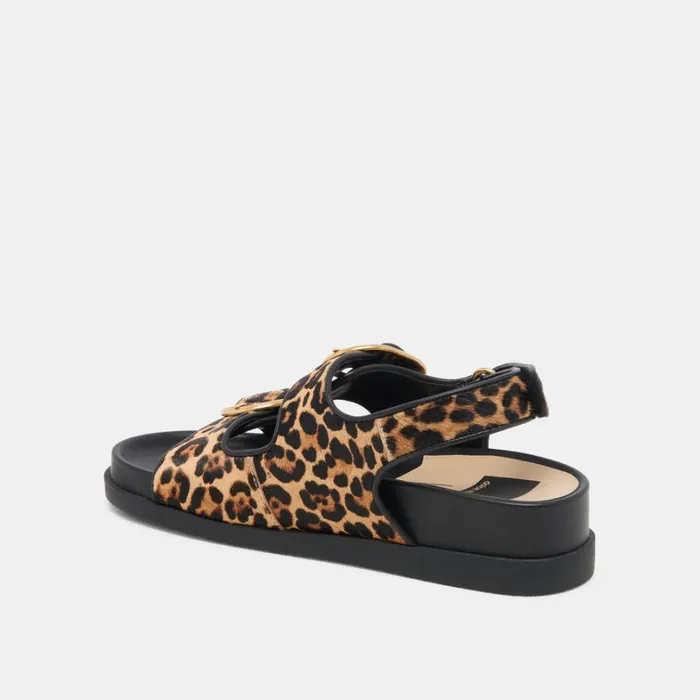 Sandals Women Dolce Vita Starla Sandals Leopard Black Calf Hair