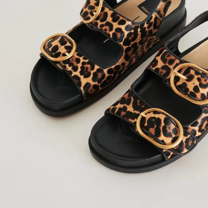 Sandals Women Dolce Vita Starla Sandals Leopard Black Calf Hair