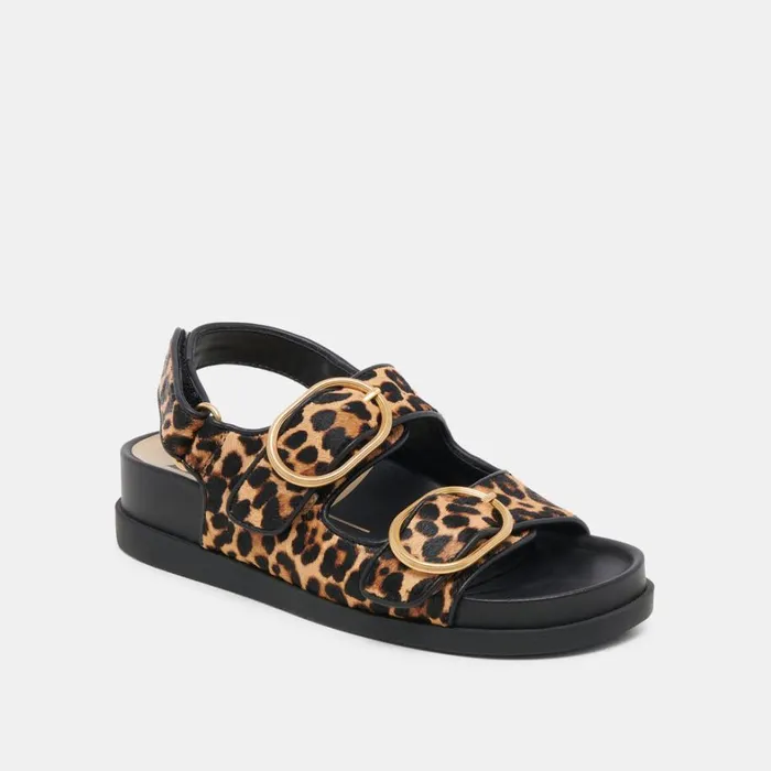 Sandals Women Dolce Vita Starla Sandals Leopard Black Calf Hair