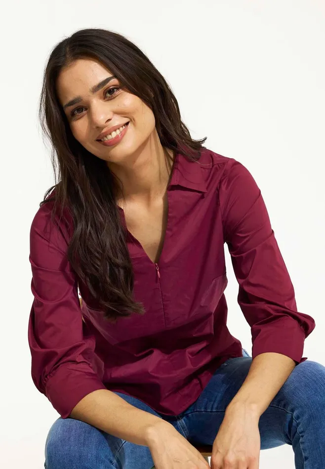 SANDRA SHIRT 16528 295 Burgondy 295 Women IN FRONT BLOUSES SHIRTS SANDRA SHIRT 16528 295 Burgondy 295 Women IN FRONT BLOUSES SHIRTS