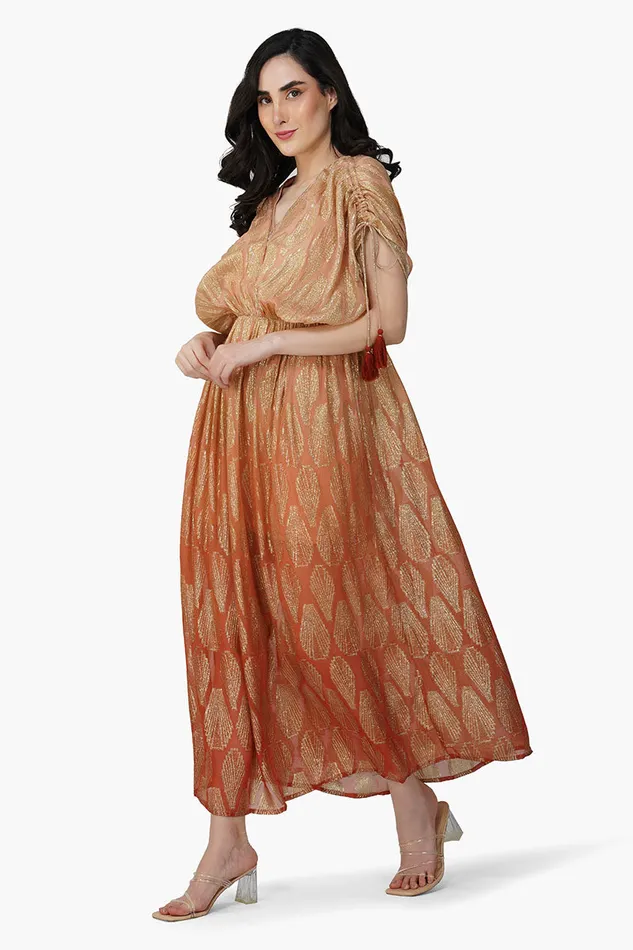 Sandstone Lurex Ombray Maxi Dress Sandstone Lurex Ombray Maxi Dress