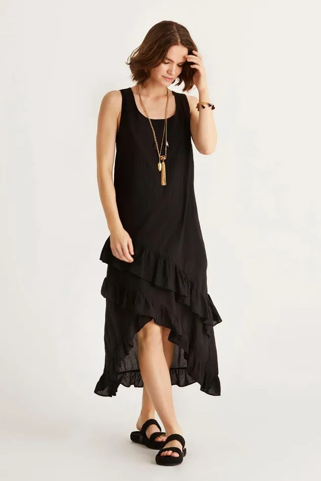 SANTA MARIA DRESS 15052 999 Black 999 Women IN FRONT DRESSES