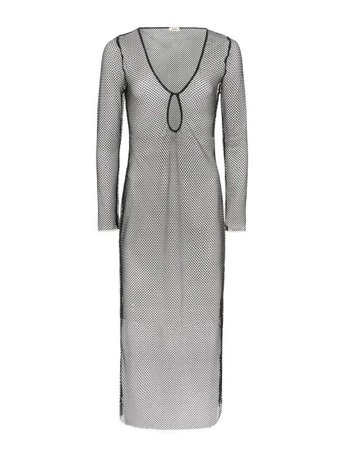 Sara Mesh CoverUp Dress Black Women L039Agence Swimwear Sara Mesh CoverUp Dress Black Women L039Agence Swimwear