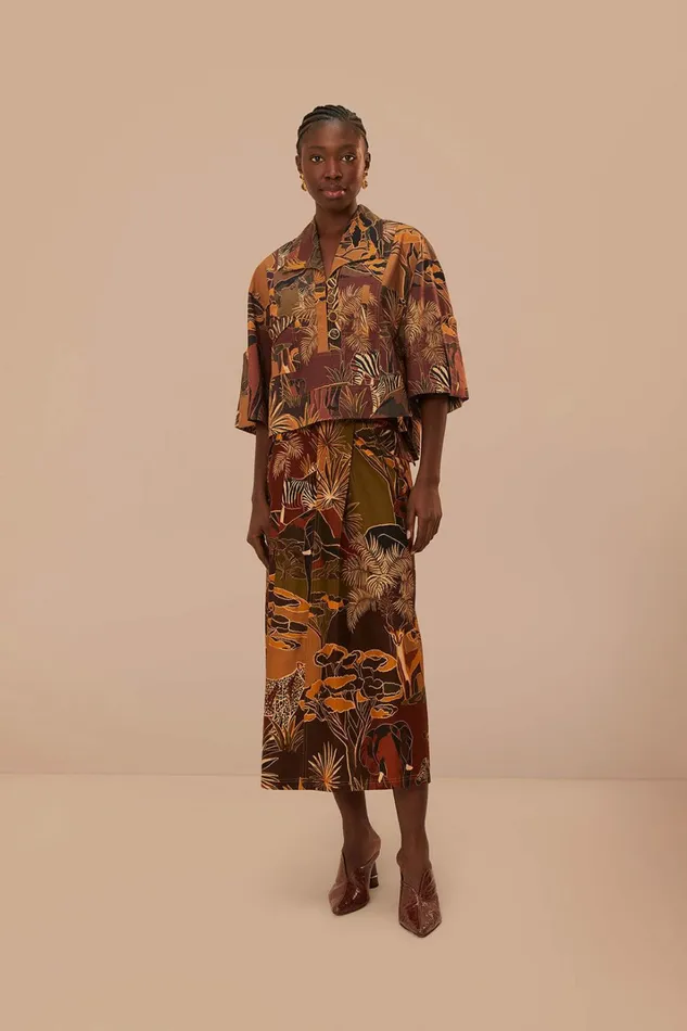 Savana Dream Caramel Utility Blouse Women FARM Rio Blouses