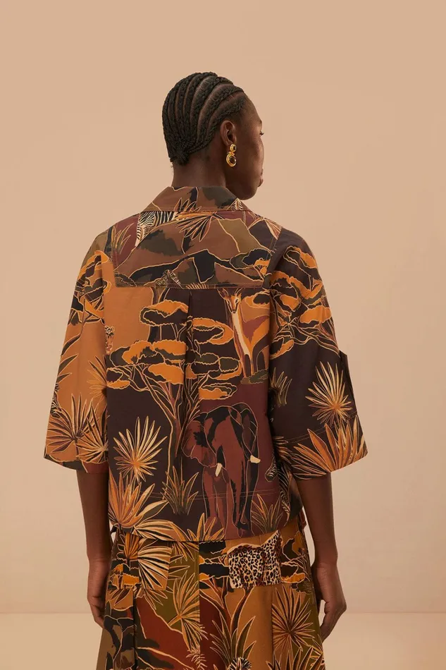 Savana Dream Caramel Utility Blouse Women FARM Rio Blouses
