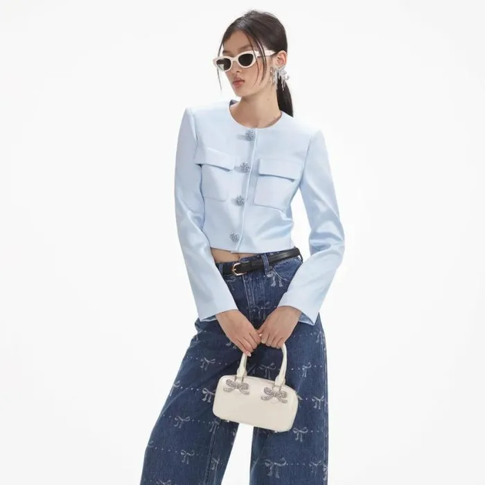 Self Portrait Denim Bow Print Jeans 8211 Women