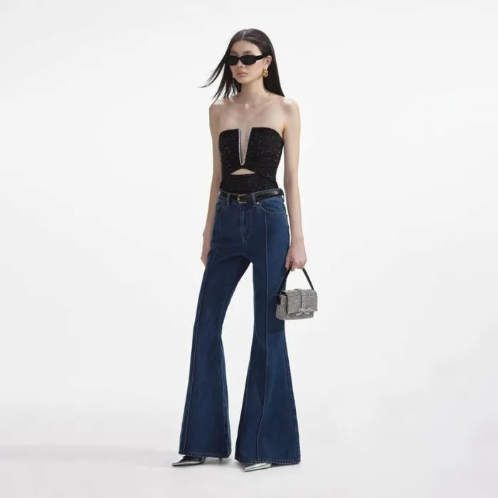 Self Portrait Denim Denim Kick Flare Jeans 8211 Women