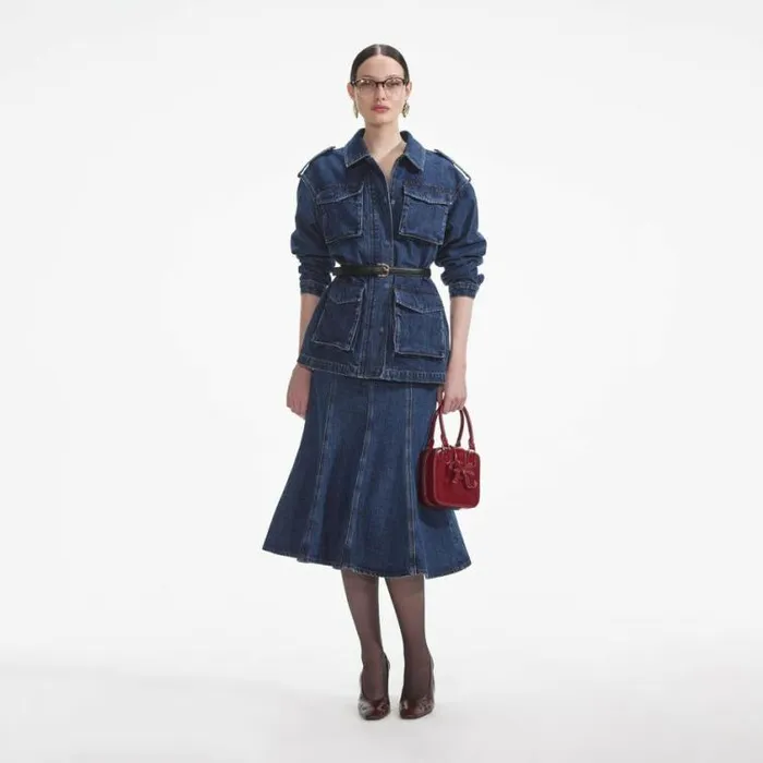 Self Portrait Denim Denim Utility Jacket 8211 Women
