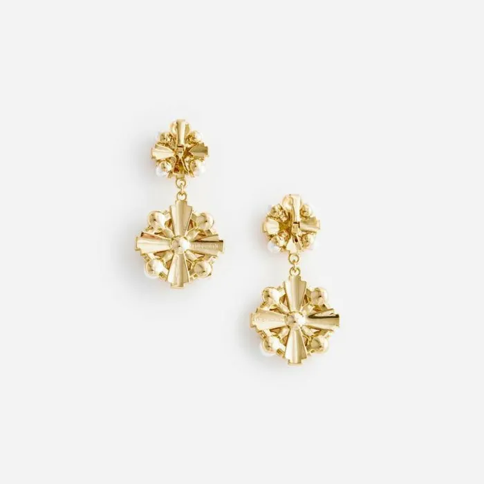 Self Portrait Earrings Gold Encrusted Tiered Earrings 8211 Women
