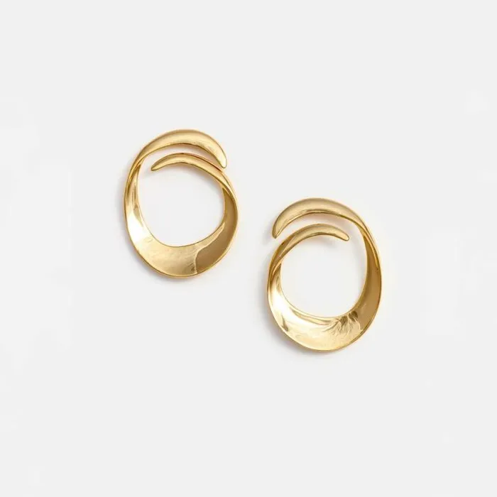 Self Portrait Earrings Gold Swirl Earrings 8211 Women