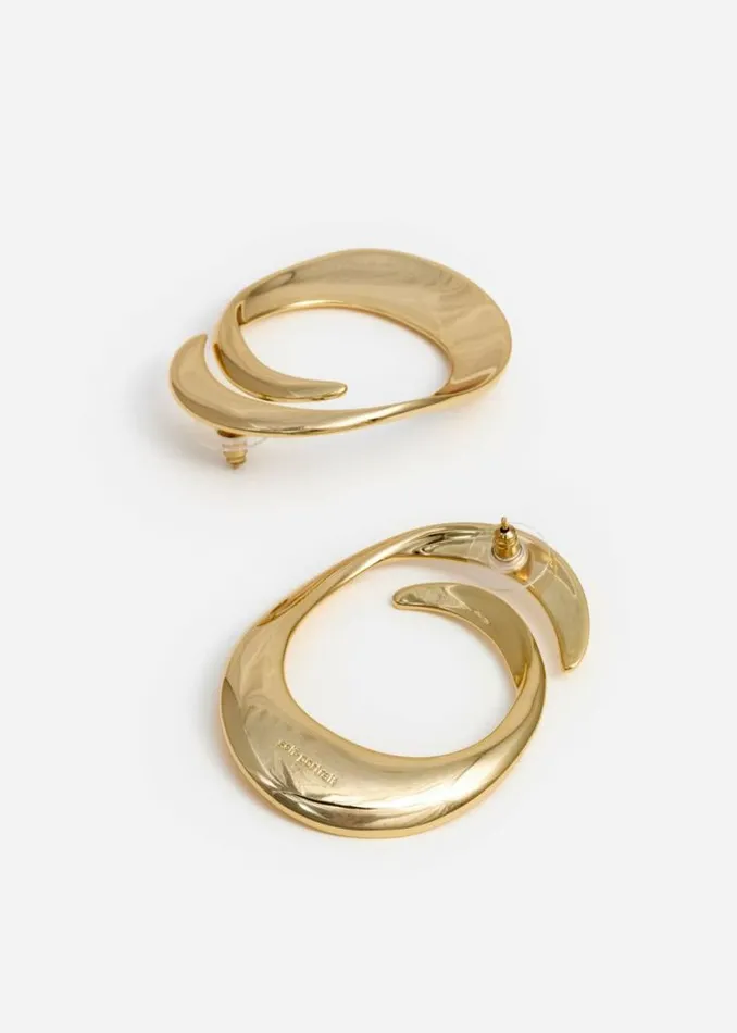Self Portrait Earrings Gold Swirl Earrings 8211 Women