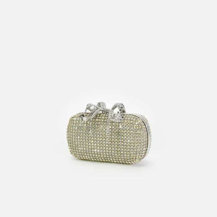 Self Portrait Exclusives Champagne Chainmail Clutch Bag 8211 Women