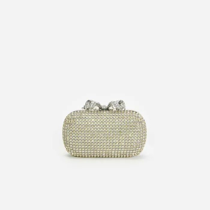 Self Portrait Exclusives Champagne Chainmail Clutch Bag 8211 Women