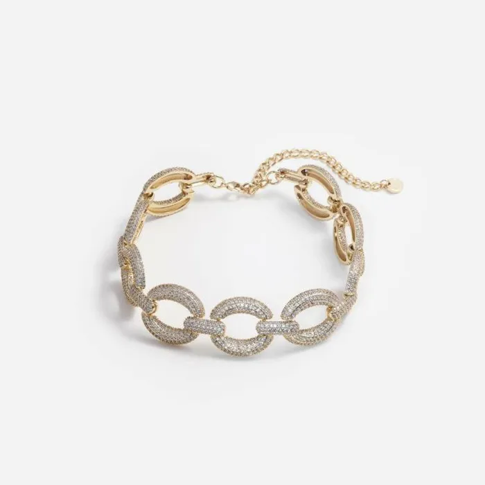Self Portrait Necklaces Gold Crystal Link Choker 8211 Women