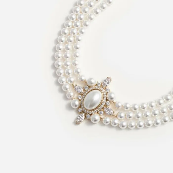 Self Portrait Necklaces Gold Pearl Choker 8211 Women