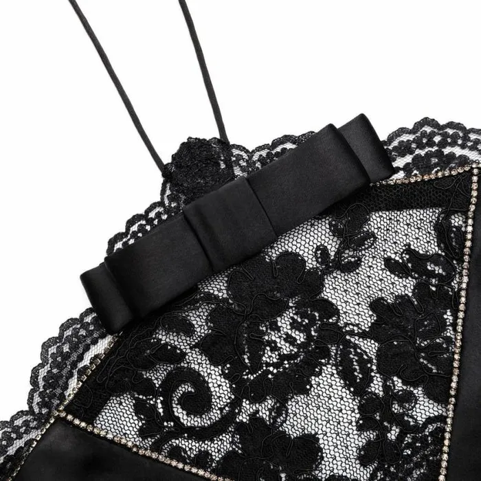 Self Portrait Tops Black Lace Halterneck Top 8211 Women
