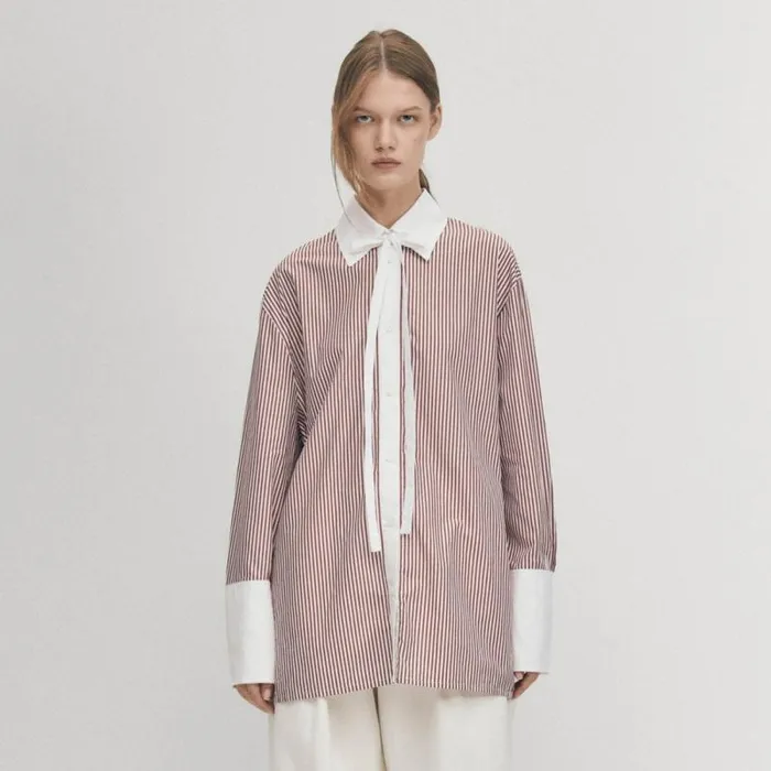 Sempe Red Stripes Shirt Women ALOHAS Shirts
