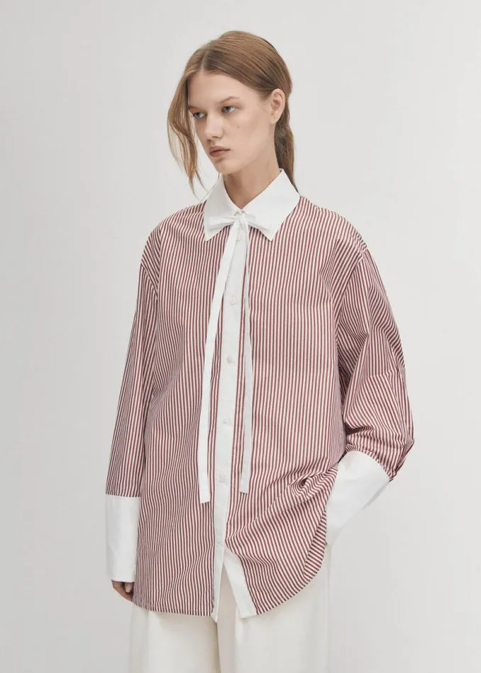 Sempe Red Stripes Shirt Women ALOHAS Shirts
