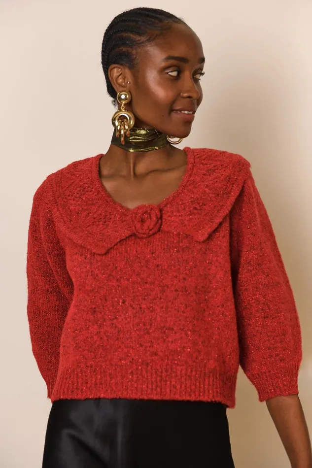 Serenity Red Women RIXO Knitwear