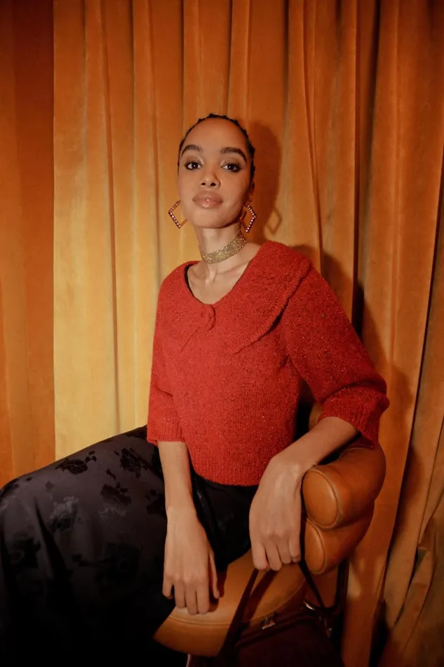 Serenity Red Women RIXO Knitwear Serenity Red Women RIXO Knitwear