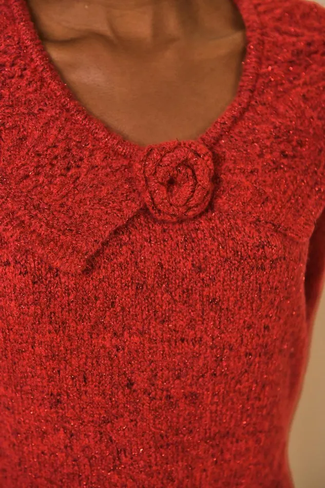 Serenity Red Women RIXO Knitwear Serenity Red Women RIXO Knitwear