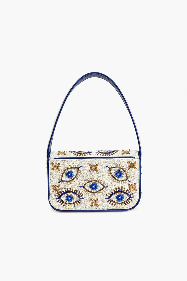 Shining Eyes Embellished Shoulder Bag
