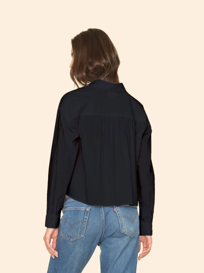 Shirts Jet Black Dawson Crisp Shirt XRENA Women Shirts Jet Black Dawson Crisp Shirt XRENA Women