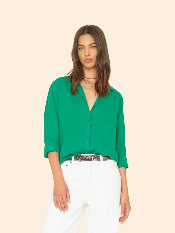 Shirts Women Sea Green Beau Shirt XRENA