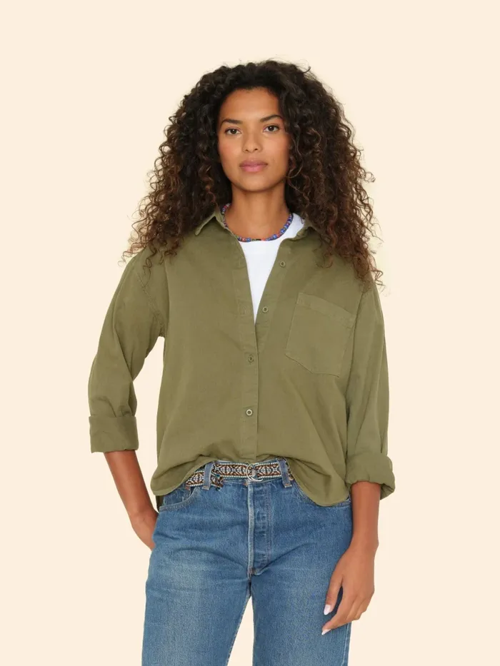 Shirts Women XRENA Hazy Sage Asher Twill Shirt