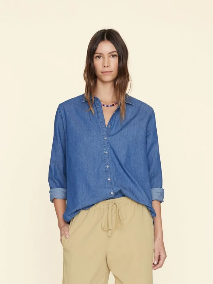 Shirts XRENA Women Blue Rinse Beau Shirt
