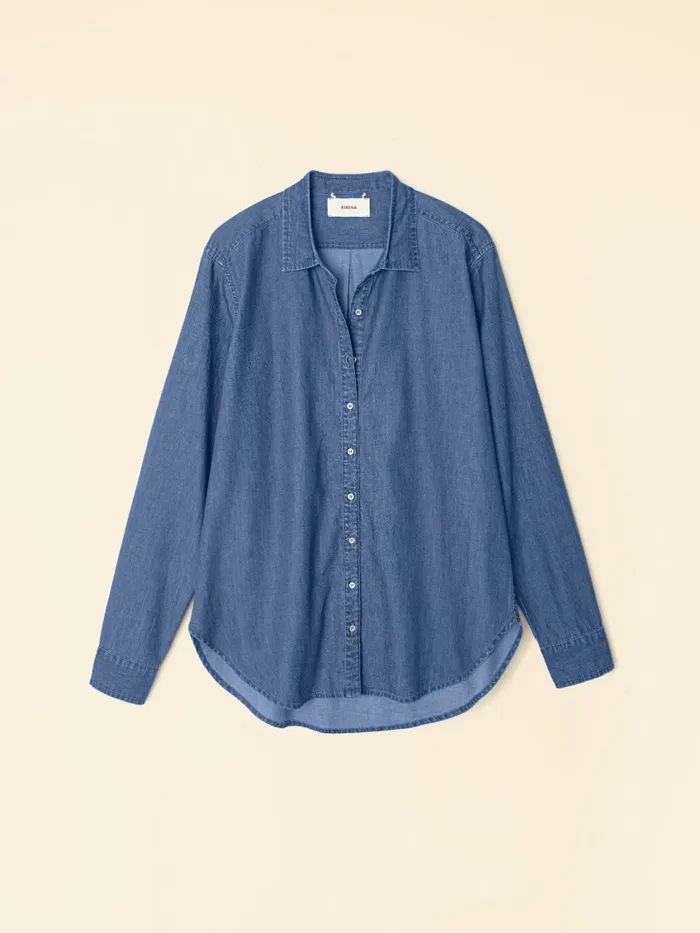 Shirts XRENA Women Blue Rinse Beau Shirt Shirts XRENA Women Blue Rinse Beau Shirt