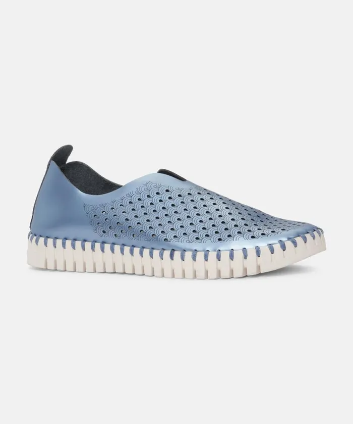 Shoes Ilse Jacobsen Tulip Flats Flats 8211 Metallic Blue Shoes Ilse Jacobsen Tulip Flats Flats 8211 Metallic Blue