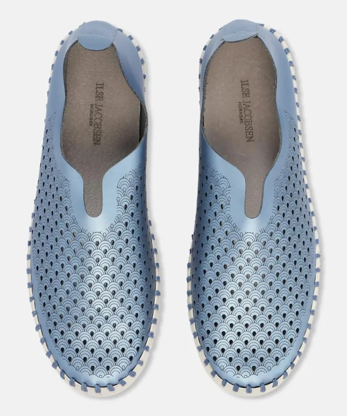 Shoes Ilse Jacobsen Tulip Flats Flats 8211 Metallic Blue Shoes Ilse Jacobsen Tulip Flats Flats 8211 Metallic Blue