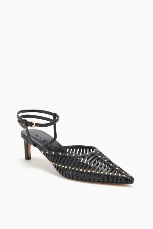 Shoes Women Ulla Johnson Francine Cage Kitten Heel Noir Shoes Women Ulla Johnson Francine Cage Kitten Heel Noir
