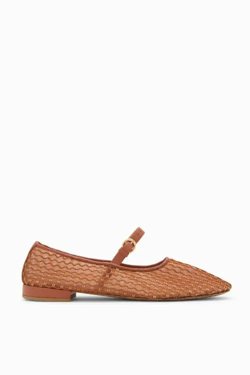 Shoes Women Ulla Johnson Isobel Mesh Ballet Flat Sierra