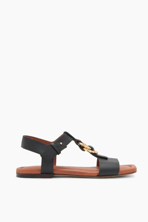 Shoes Women Ulla Johnson Mimi Ring Sandal Noir Colorblock