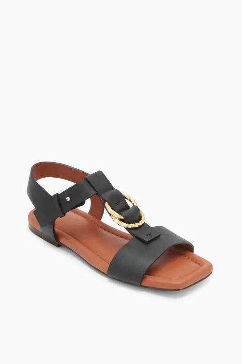 Shoes Women Ulla Johnson Mimi Ring Sandal Noir Colorblock Shoes Women Ulla Johnson Mimi Ring Sandal Noir Colorblock