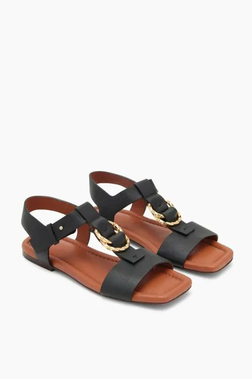 Shoes Women Ulla Johnson Mimi Ring Sandal Noir Colorblock Shoes Women Ulla Johnson Mimi Ring Sandal Noir Colorblock