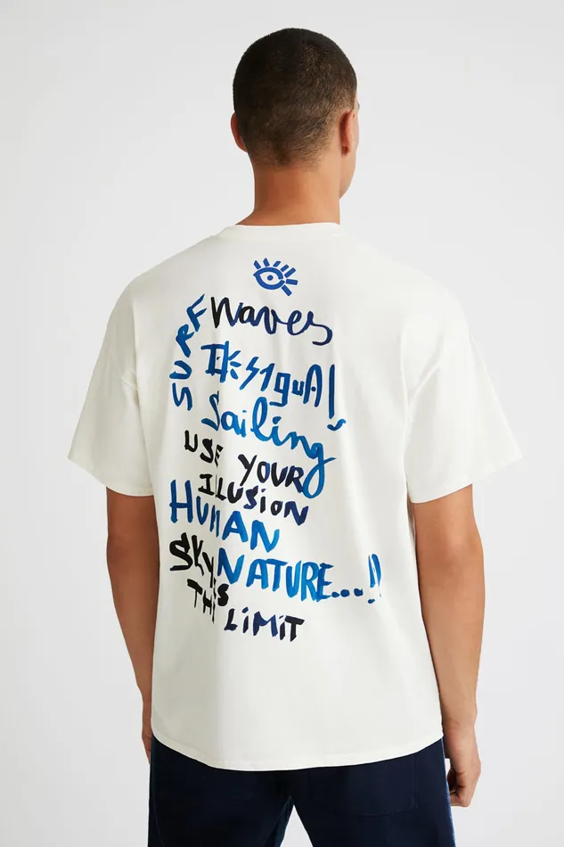 Shortsleeve Patch Tshirt Mens Desigual Tshirt and Polos