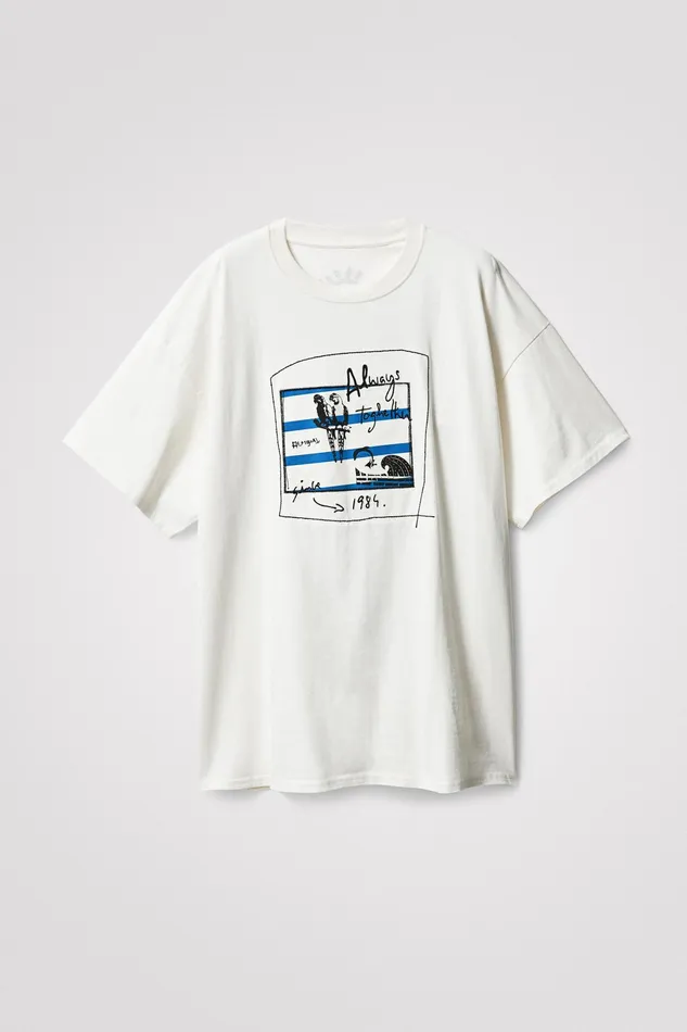 Shortsleeve Patch Tshirt Mens Desigual Tshirt and Polos