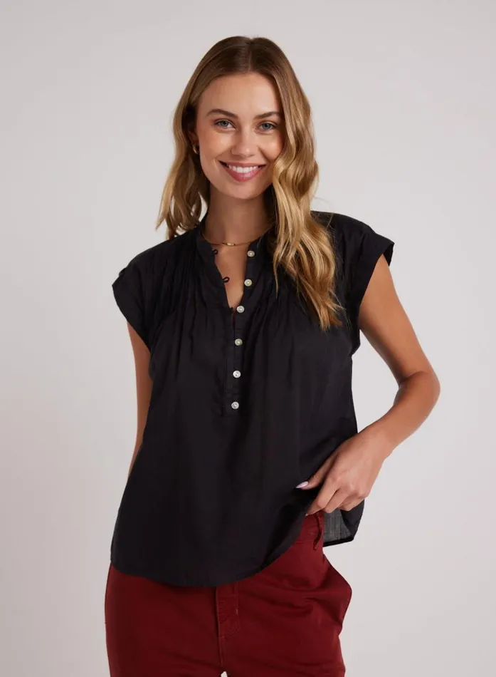 Short Sleeve Pintuck Pullover 8211 Black Women Bella Dahl Short Sleeve