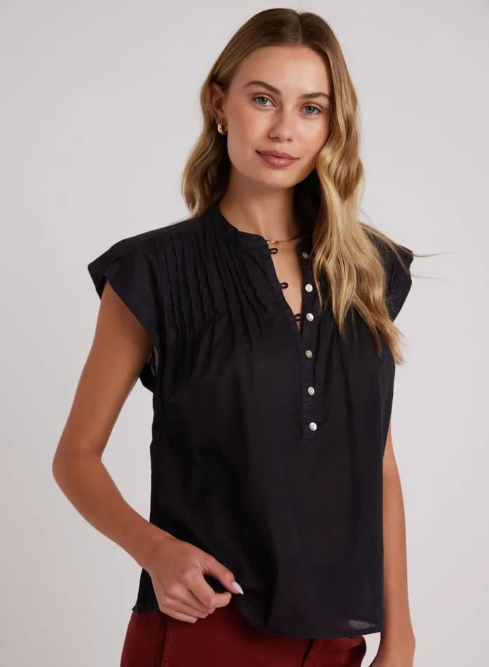 Short Sleeve Pintuck Pullover 8211 Black Women Bella Dahl Short Sleeve
