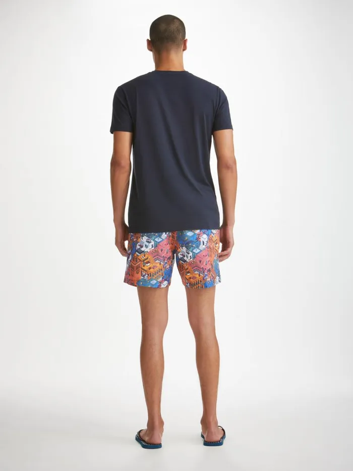 Short Sleeve TShirts Men Derek Rose TShirt Ripley 18 Pima Cotton Navy