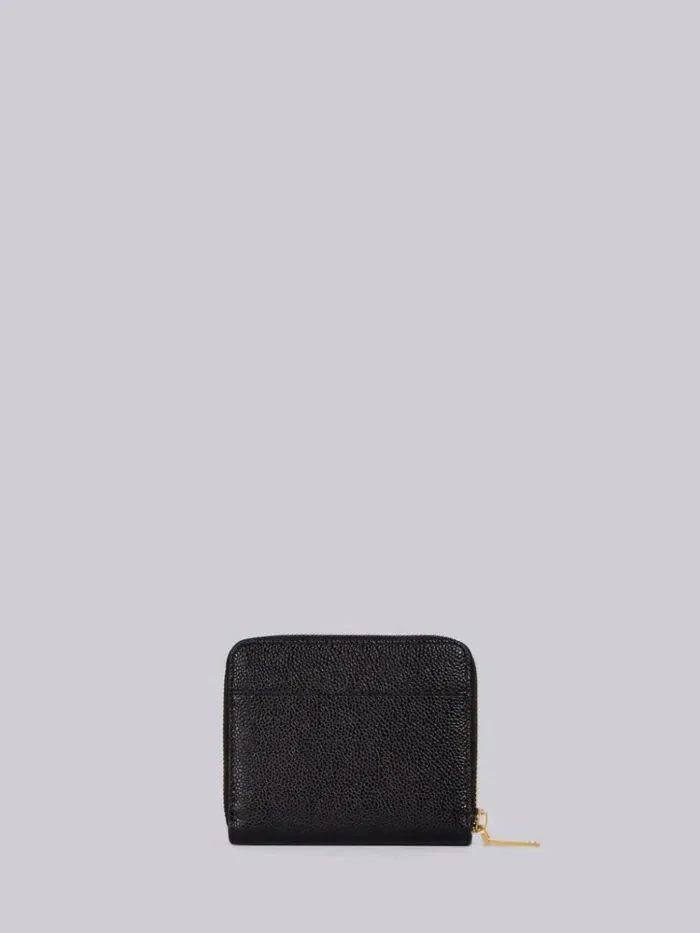 Short Zip Around Purse In Pebble Grain Black Women Thom Browne Purses and Wallets Short Zip Around Purse In Pebble Grain Black Women Thom Browne Purses and Wallets
