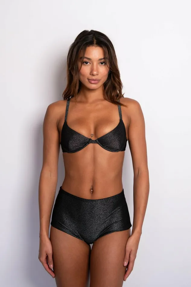 Skatie Bottoms Bardot Bottom Black Sparkle 8211 Women