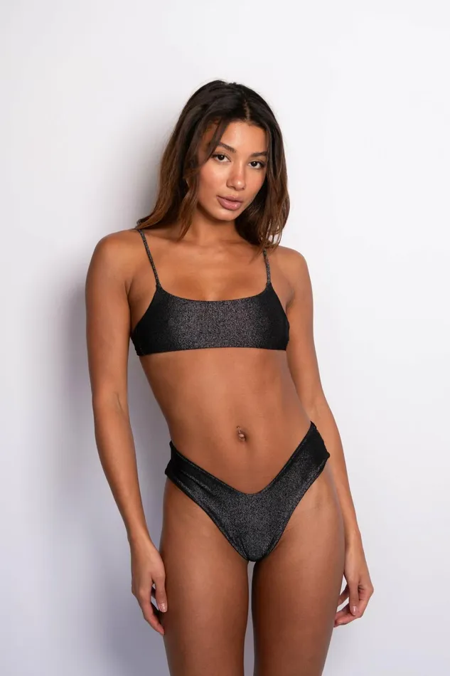 Skatie Bottoms Mandi Bikini Bottom Black Sparkle 8211 Women