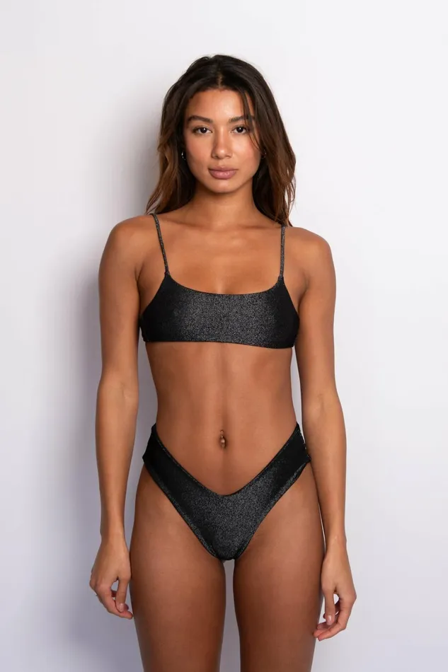Skatie Bottoms Mandi Bikini Bottom Black Sparkle 8211 Women