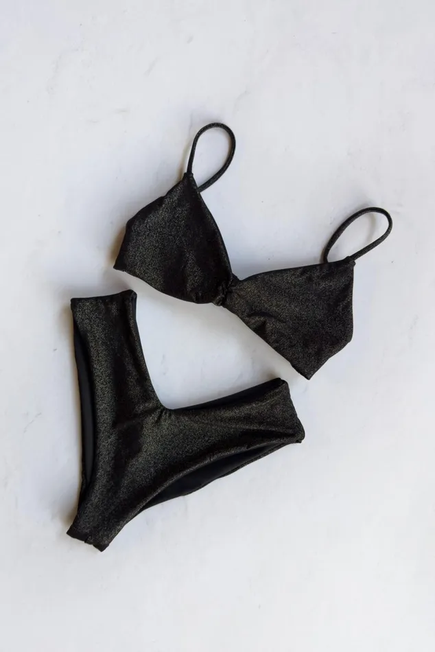 Skatie Bottoms Mandi Bikini Bottom Black Sparkle 8211 Women